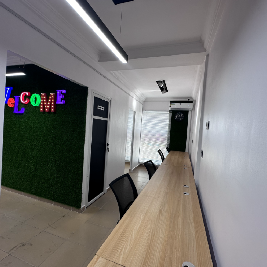 TCS Business Hub interior coworking space in Lakowe, Lagos